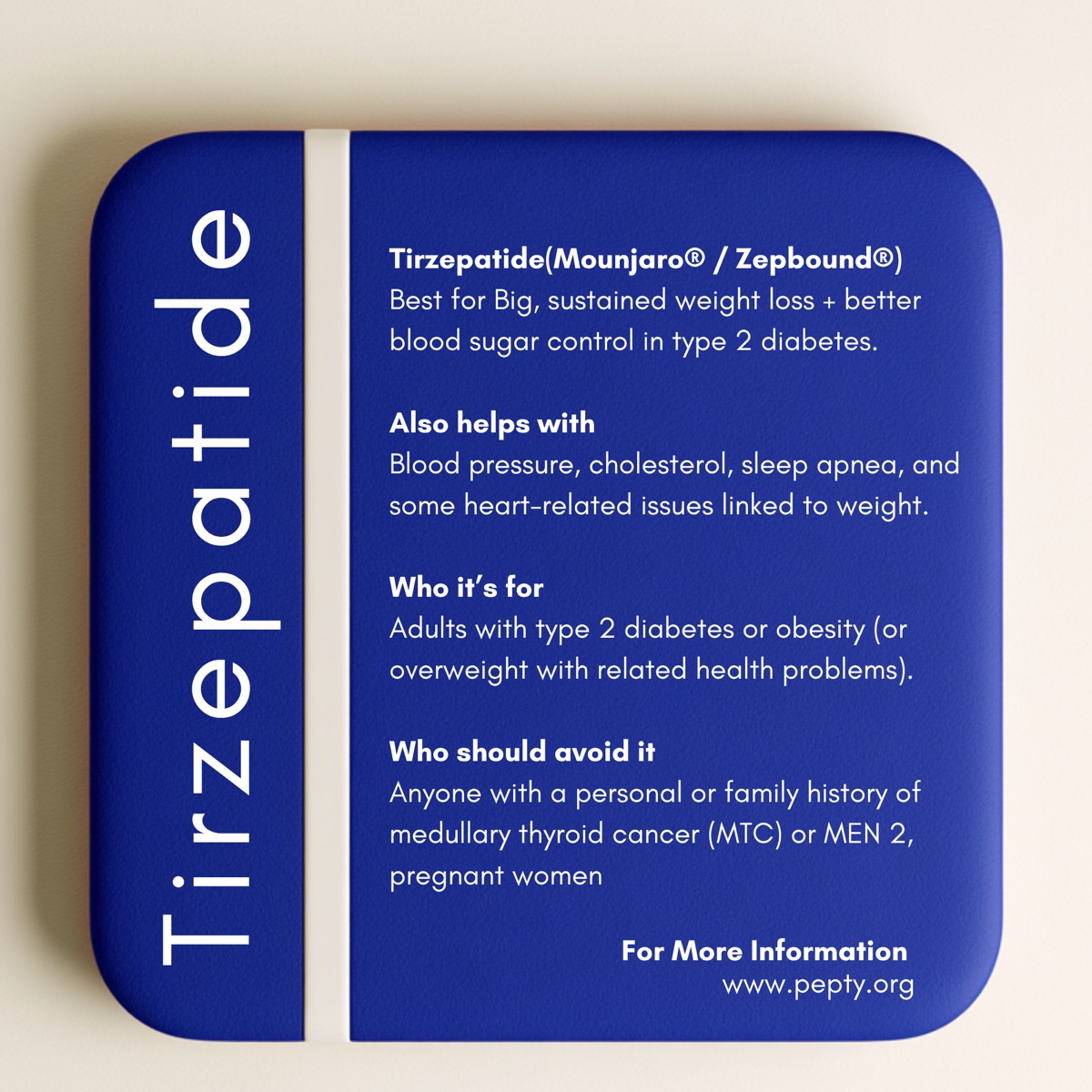 Tirzepatide educational information card